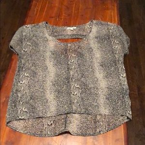 Sheer snakeskin top
